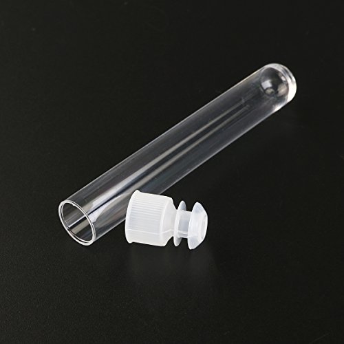 NUOLUX Reagenzgläser kunststoff 5ml Kunststoff Reagenzgläser Geschenk Beispiel Lab Röhren mit Caps 25 ST (Transparent) - 4