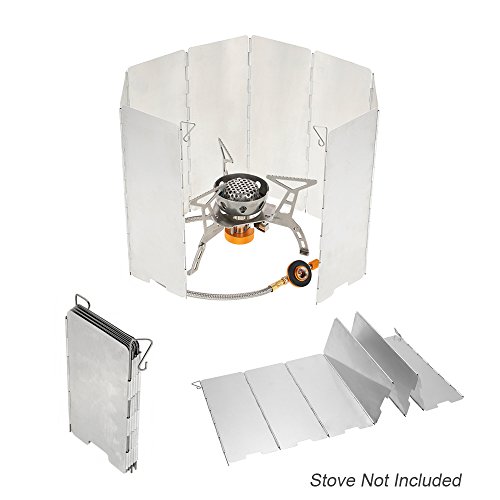 TOMSHOO 8 Stücke Outdoor Aluminium Windschutz für Alle Arten von Feuerstellen BBQ Windschutzscheibe - 6