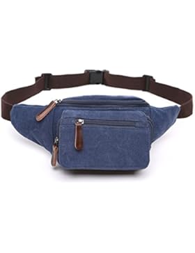 Outreo Herren Hüfttaschen Reisetaschen Gürteltasche Vintage Bauchtasche Geldbeutel Brusttasche Sporttasche Trinkgürtel...