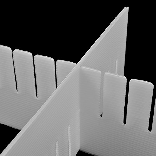 sourcingmap® Plastik DIY Raster Schubladenteiler Haushalt Notwendigkeiten Lagerung Weiß 10Stück - 2