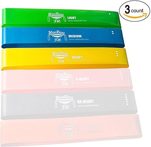 NeeBooFit Resistance Loop Band Set - Fitness Bands with Carry-Bag and Exercise Booklet