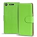 Produktbild Conie Handyhülle für Sony Xperia XZ1 - Bookstyle- Klapp- Serie, Etui aus PU Leder, Xperia XZ1 Booklet Flip Hülle Grün