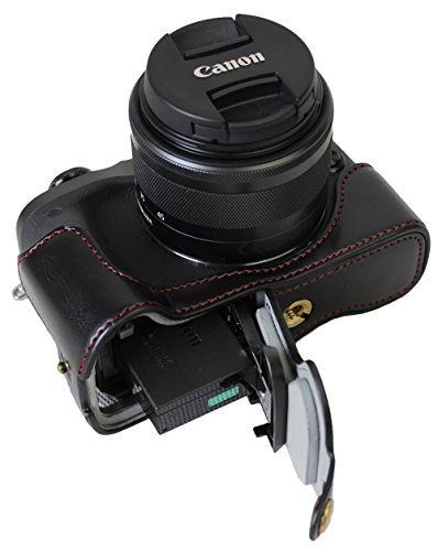 Version d ouverture inf rieure Housse en cuir de protection en cuir PU de protection pour Canon EOS M5 cam ra M6 avec bracelet en cuir PU noir reviews Version d ouverture inf rieure Housse en cuir de protection en cuir PU de protection pour Canon EOS M5 cam ra M6 avec bracelet en cuir PU noir