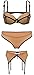 Produktbild DKaren-Nachtwäsche Damen Set Strapse & BH & Höschen 11 Beige (65D / M)