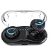 Produktbild Big-Mountain TWS Kabellos Kopfhörer Ohrhörer Zwillinge | Bluetooth Kopfhörer HiFi Sport Ohrhörer | Wasserdicht in Ohr Silikon | mit Mikrofon | Ohrhörer Headset (Schwarz)