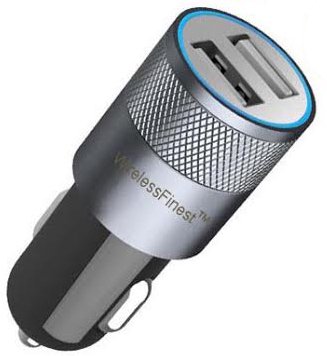 Car-Charger-WirelessFinest-Dual-Port-31A-USB-Car-Charger-Adapter-for-Apple-iPhone-66-Plus5s5c54s4-Apple-iPad-432MiniAir2-Apple-iPod-Samsung-Galaxy-S6S5S4S3Tab-4-Motorola-HTC-Phone-and-other-USB-powere