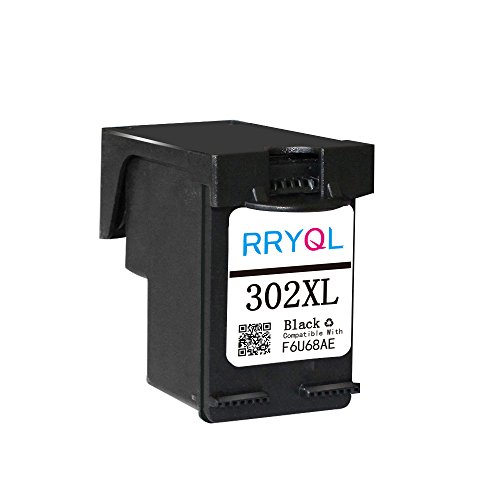 RRYQL Rebuilt HP 302XL F6U67AE zeigen Tintenstand Tintenpatrone für HP OfficeJet 3830 3831 3833 ENVY 4520 4524 5428 OfficeJet 4650 All-in-One-Drucker (1 * Schwarz)