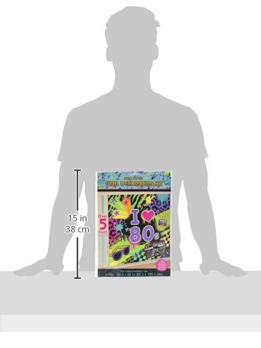 Amscan 1,65 x 82,5 cm Totally 80s Szene Setter Wand Dekorieren Kit - 2