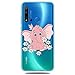 Produktbild Crystal Transparent Hülle für Huawei P20 Lite 2019 /Nova 5i,Kreativ Niedliche Silikon Schutzhülle Flower Cartoon Cover Soft Ultra Dünn Clear Kirstall Gel TPU Gummi Guter Protective