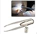 Womens Girls Beauty Handy Make Up Led Light Eyelash Eyebrow Removal Tweezers