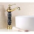 24x7 eMall Single Lever Copper Basin Mixer Table Mounted with 2 Braided Connection Pipes 450 mm Without Pop-up (Black Diamond, 28 cm)