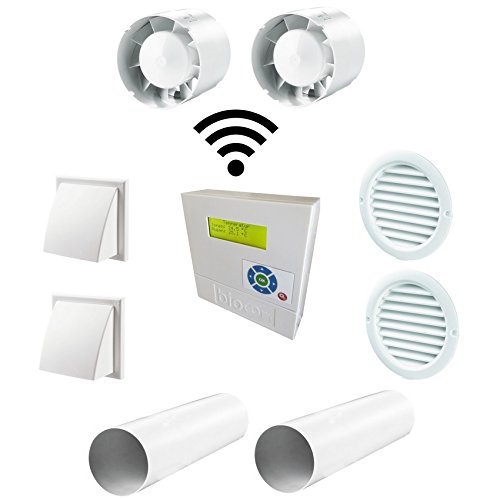 BioCom Funk-Set zur Keller- und Raumentfeuchtung, inkl. Ventilatoren