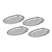 Produktbild Satz mit 4 Edelstahl Serviertablett von kosma - ovales Serviertablett - Reis Platte in Größe 20 cm | Hochglanzpoliert ovale Platten