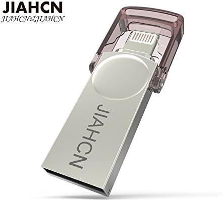 JIAHCN Apple iPhone USB Flash Drive 128GB 2 in 1 Memory Stick Storage Device Hard Disk for Apple iPhone and iPad Connector Computer Mac Laptop PC