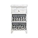 Produktbild Rebecca SRL Kommode Sideboard Hochkommode Kommodenschrank 1 Schublade 2 Körben Paulownienholz Creme Shabby Chic Look Wohnräume (Code RE4101).
