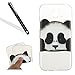 Produktbild Galaxy A3 2017 Hülle,HandyHülle für Samsung Galaxy A3 2017,Leeook Kratzfeste Scratch-Resistant Hülle TPU Case Schutzhülle Silikon Crystal Kirstall Clear Case Durchsichtig Lustig Panda Malerei Muster Transparent Weichem Silikon Schutzhülle Handy Gürtel Tasche Schutzhülle Hülle Case Cover Abdeckung Etui TPU Bumper Schale für Samsung Galaxy A3 2017 + 1 x Schwarz Eingabestift-Panda