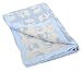 Silver Cloud Jacquard Muslin Elephant Blanket (Blue)