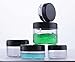 Pack of 12 3ml/5ml/10ml/15ml/20ml Empty Refillable Travel Transparent Plastic Jar Pot with Black Screw Cap Round Shape Makeup Face Cream Lip Balm Eye Shadow Storage Box Cosmetic Sample Containers (20g)