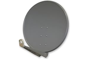 PremiumX Deluxe100 Antenna Mirror Bowl 100 cm Choice of Colours, 100cm, charcoal