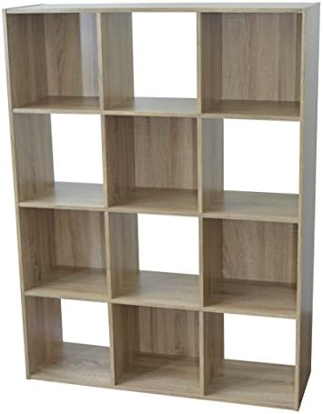 Alsapan Compo 4 x 3 Cube Unit with Melamine, 122.8 x 92.1 x 29.5 cm, Oak Finish