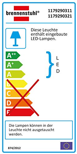 Brennenstuhl LED-Strahler Premium City / LED-Leuchte für außen und innen mit Bewegungsmelder (IP44, 40 W, 6000 K) Farbe: weiß - 2