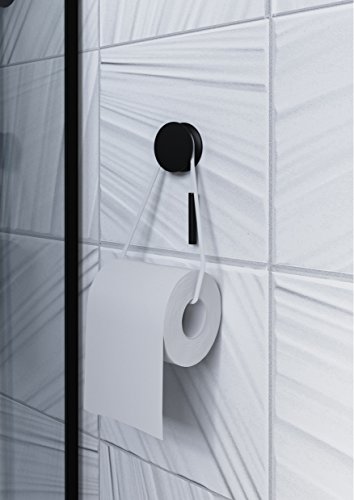 Bath + by Cosmic 2756558 Portablocco Senza Coperchio, Nero Opaco/Bianco