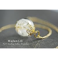 925er Vergoldete Pusteblumen Silber Kette