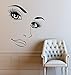 Produktbild Schönheitssalon Wandtattoo Mode Mädchen Vinyl Wandaufkleber Frauen Lange Wimpern Home Wohnzimmer Dekoration Wandmalerei 114 * 130 cm