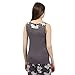 Presence Womens Dark Grey Floral Jersey Pyjama Vest 12