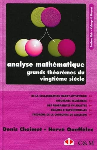 Télécharger Analyse mathématique. Grands théorèmes du vingtième siècle PDF Ebook En Ligne