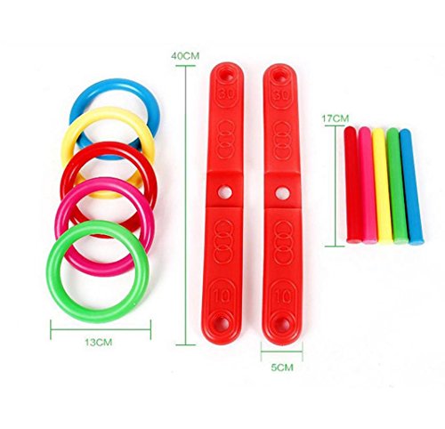 Throwing Rings,Hoop Ring Toss Plastic Ring Toss Quoits Garden Game Pool Toy Outdoor Fun Set NEW