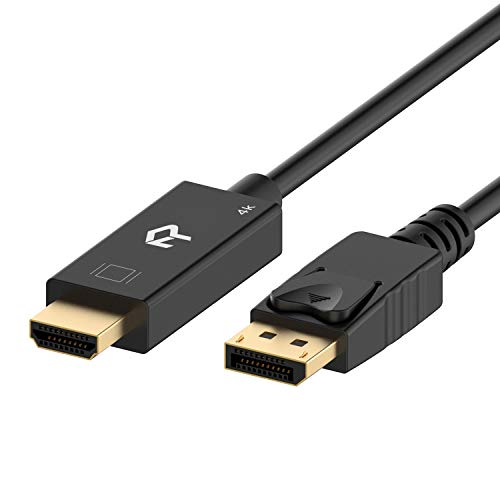 Rankie Cable DisplayPort DP a HDMI, 4K Resolución, 3 m, Negro