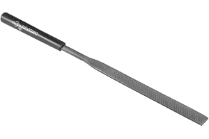 CoCud platt nålfil, 0,5 cm skaftstorlek 17,78 cm total längd, stålraspfiler med halkfritt handtag – (Användningsområden: för