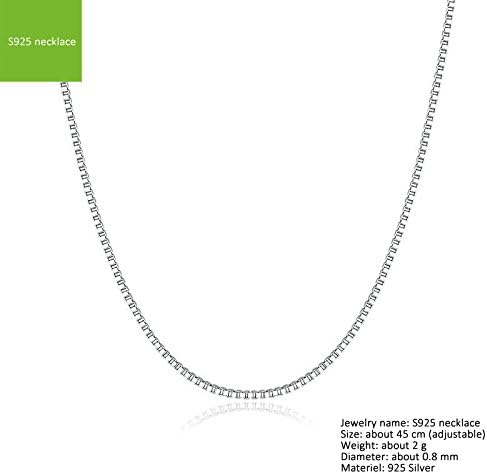 Ecent Charm necklace chain 925 Sterling Silver for Women Lady Mother’s day Gifts