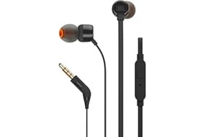 JBL TUNE 160 casque et micro Binaural écouteur Noir - Casques et micros (Avec fil, écouteur, Binaural, Intra-aural, 20 - 20000 Hz, Noir)