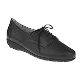  Natural Feet Damen Schnürer Larissa  Echtes Hirschleder  Weite H  Hallux geeignet 41 schwarz