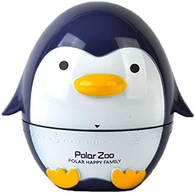 60 Minutes Penguin Mechanical Kitchen Cooking Timer Alarm Kitchen Cooking Tools Kitchen Egg Timer(Dark blue, looks quite purple)