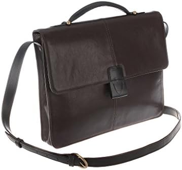 Hidesign Arad 01 Modern Briefcase Bag - Laptop Bag - Messenger Bag - For Men - Travel Bag - Casual Travel - For Work - With Fixed & Adjustable Leather Shoulder Strap - Business Bag