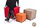 Arketi-com Ottoman Cube Blue Polyurethane High Density Height cm 25 Side cm 25 Hand Made in Italy