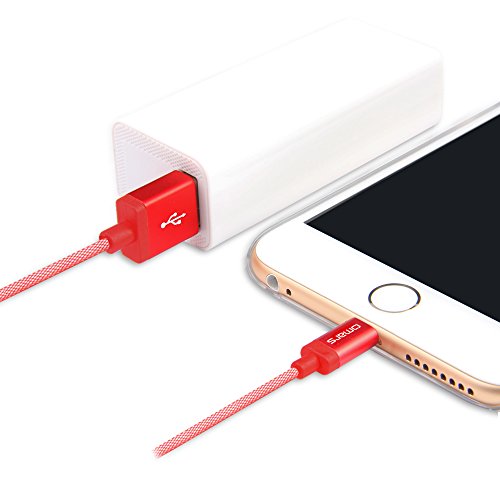 [Apple MFi Zertifiziert] OMARS 1m Lightning USB Kabel Dauerhaft umflochtenes Nylon mit Aluminum Anschluss für iPhone iPad und iPod [iOS9 Kompatibel] - 4