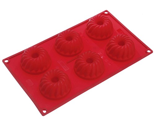 Dr. Oetker 1255 Mini Gugelhupf Backform Silikon, 6-er Set - 2