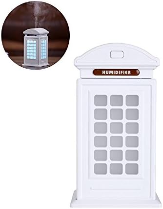 Found Me Humidifier Classic Telephone Booth, 300ML High Capacity with 7 Color LED Lights Aromatherapy Humidifier for Bedroom,Living room,Office(White)