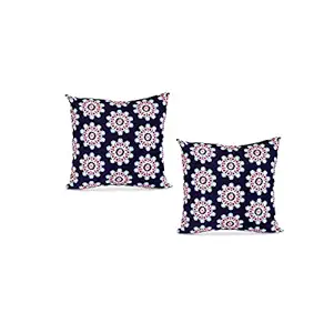 Tolexo Knitted Fabric Digital Print Cushion Cover (16x16 Inch, Multicolour) -Pack of 2