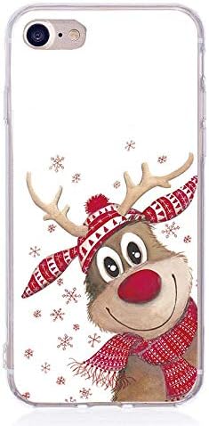 ERQINGT Phone Case Silicone Christmas Case For Covers Iphone 7 7 Plus 8 8 Plus Se 5S 5 Soft Girl Pink For Iphone 6S 6