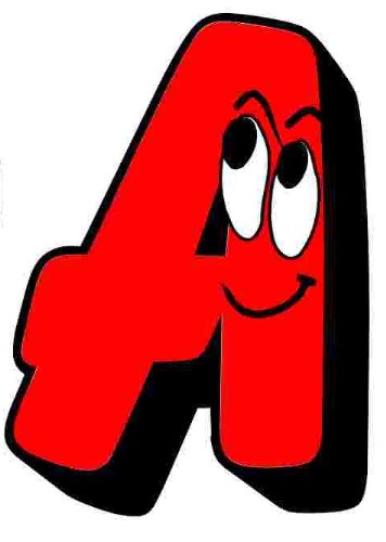 Red Face Letter A Sticker For House Door / Wheelie Bin / Dustbin - Choose Number