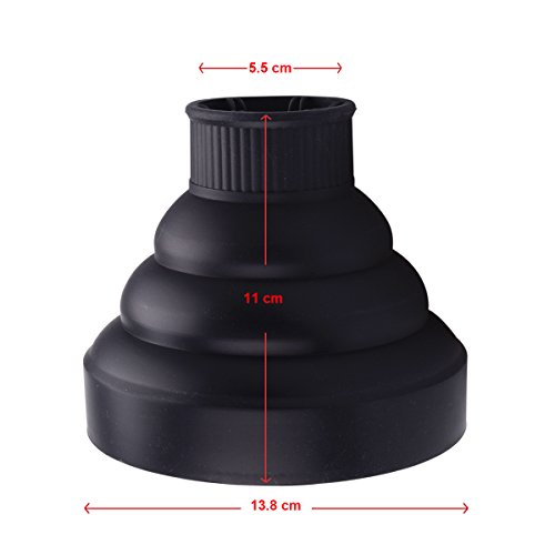 Universal Silikon Faltbare Profi Haartrockner Fön Diffusor für Reise Zuhause Werke für 4-5cm Durchmesser Rund Trockner Mund - 2