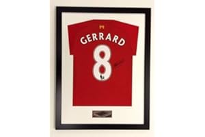 READY MADE SHIRT FRAME Frame for Shirt *Free Personalised Plaque* Football Cricket Rugby t-Shirt Black Frame - White Mount