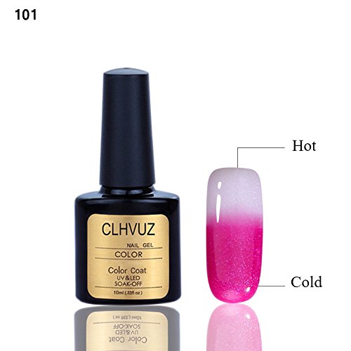 CLHVUZ Mood Changing Colors UV LED Gel Nail Polish 10ml Peach (101-10)
