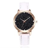 Frauen Armbanduhr Luxus Casual einfache Quarz Uhr für Damen Lederband Handgelenk Uhren streckengeschäfte weiß