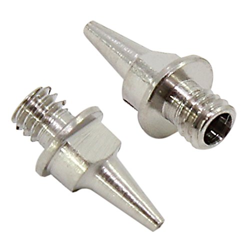 Aussel 6PCS Airbrush Teile Edelstahl 0.3mm Düsen Teil Ersatz für Airbrush Pistole NEU Airbrush-Zubehör-Kits - 4